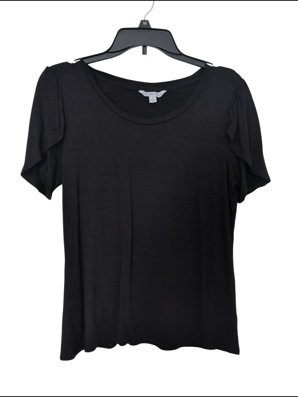 🌸 OPHELIA ROE Women’s Black Scoop Neck Tee